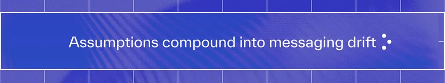 Assumptions compound into messaging drift