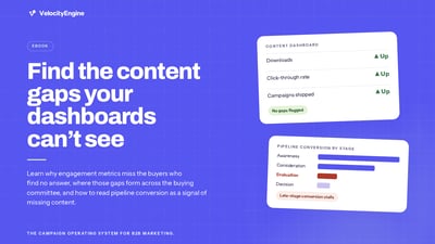 Cover of the VelocityEngine eBook: Find the content gaps your dashboards can't seevelocityengine-hidden-content-gaps-ebook-featured