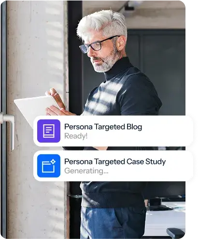 Persona based blogs and case studies